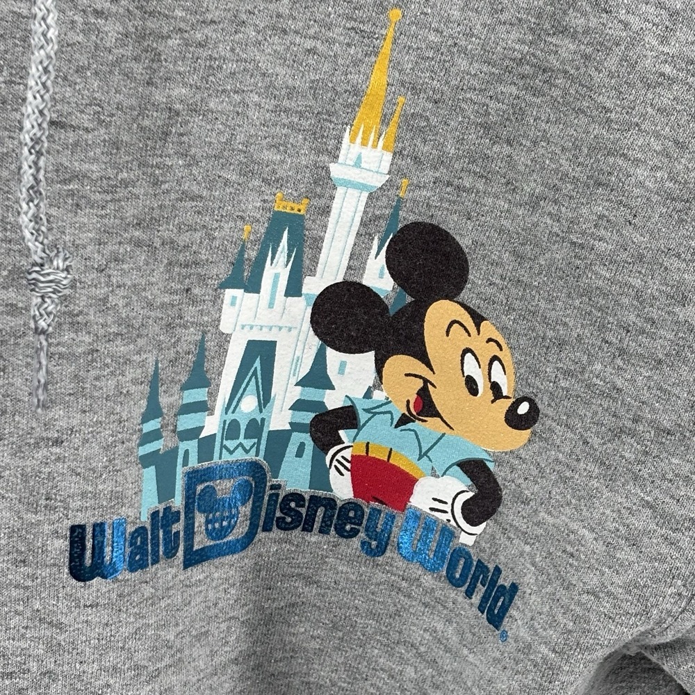 Walt Disney Women's Size Small Zip-up Sweatshirt Hoodie Jacket All 4 Parks Gray - Picture 3 of 7